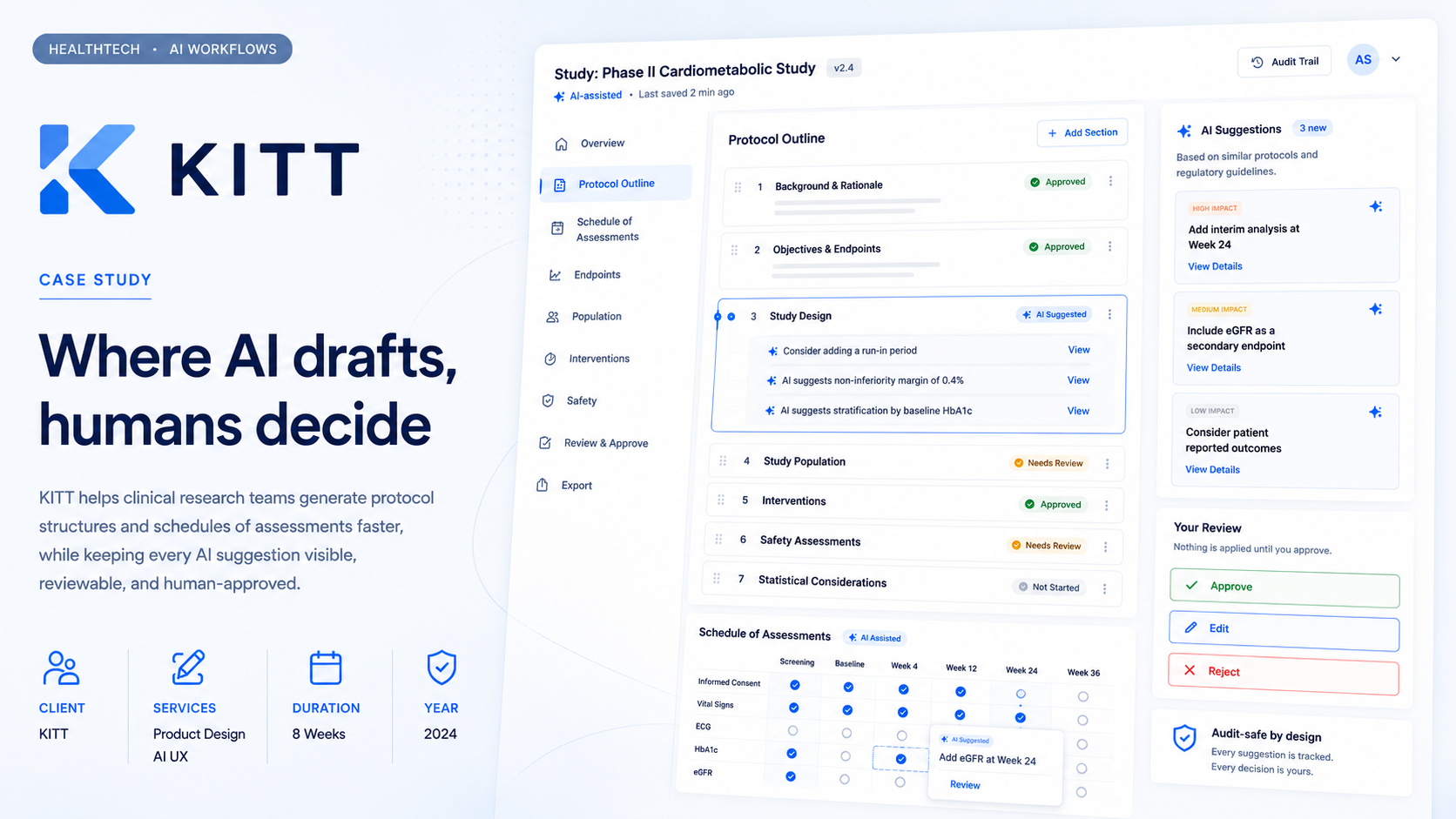 KITT — AI Tool for Clinical Study Design